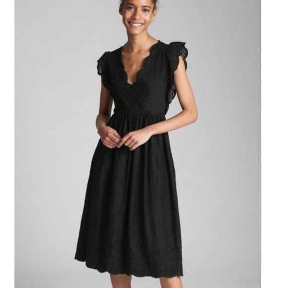 GAP Dresses & Skirts - NWT Gap Mid Eyelet Dress S Black c603